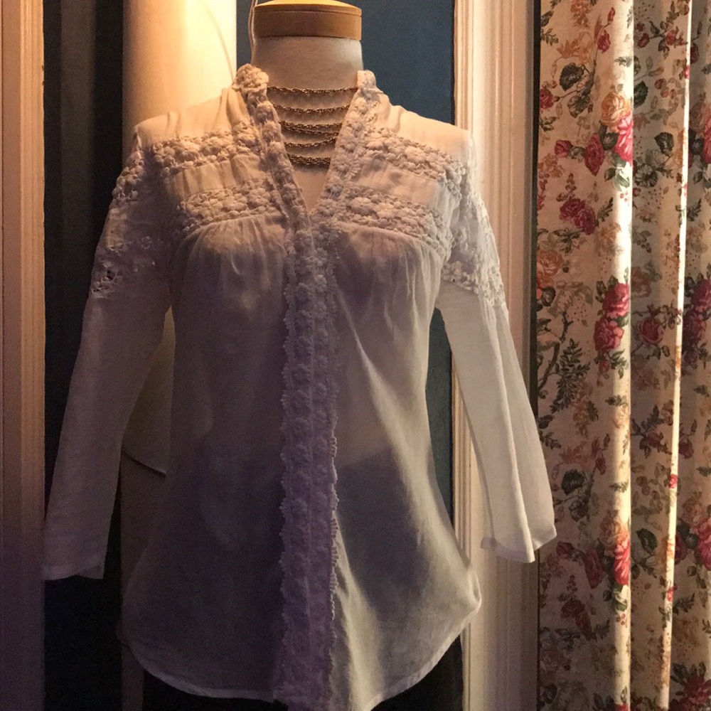 White cotton blouse